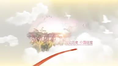 中国梦大气中国风粒子线发展进程AE模板片头AE模板视频的预览图